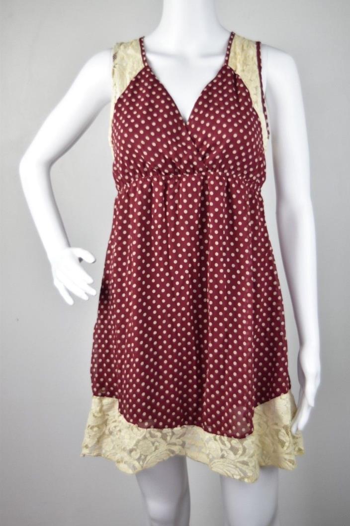 MATERNITY High Waist Sleeveless V-Neckline Lace Tunic Mini Dress Size S