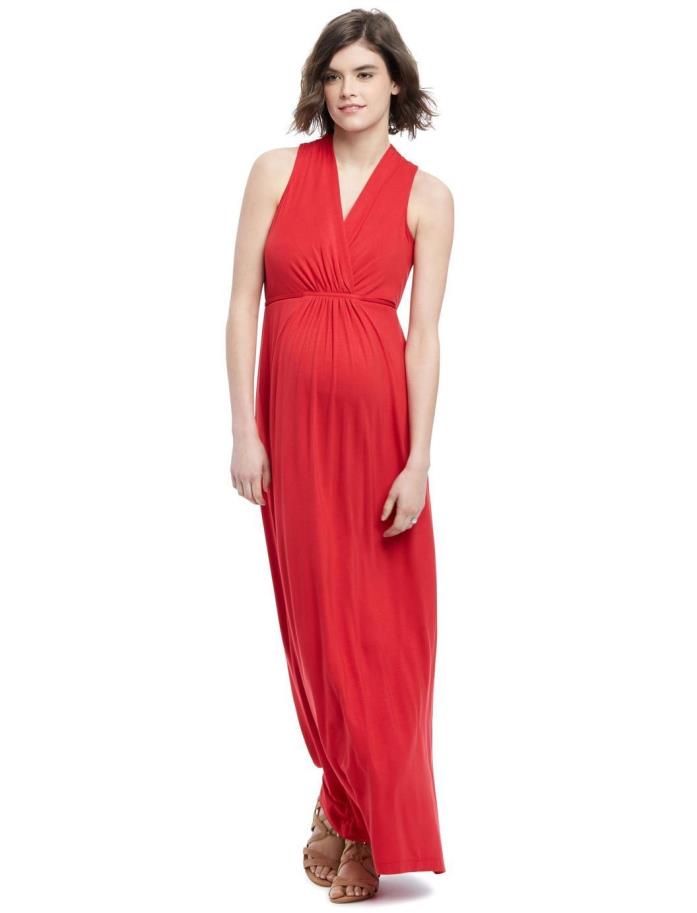 Motherhood Maternity Petite Red Maxi Dress