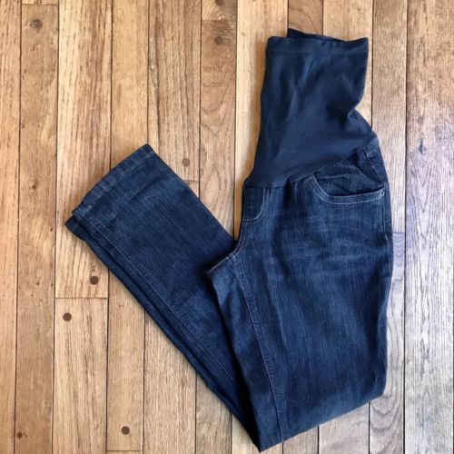 Oh Baby Motherhood Women's Maternity Jeans Sz Medium Skinny Dark Wash Secret Fit