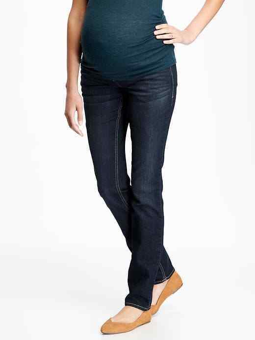 NWT Old Navy Maternity Jeans SIZE 2 Reg Dark Wash Skinny Full Panel
