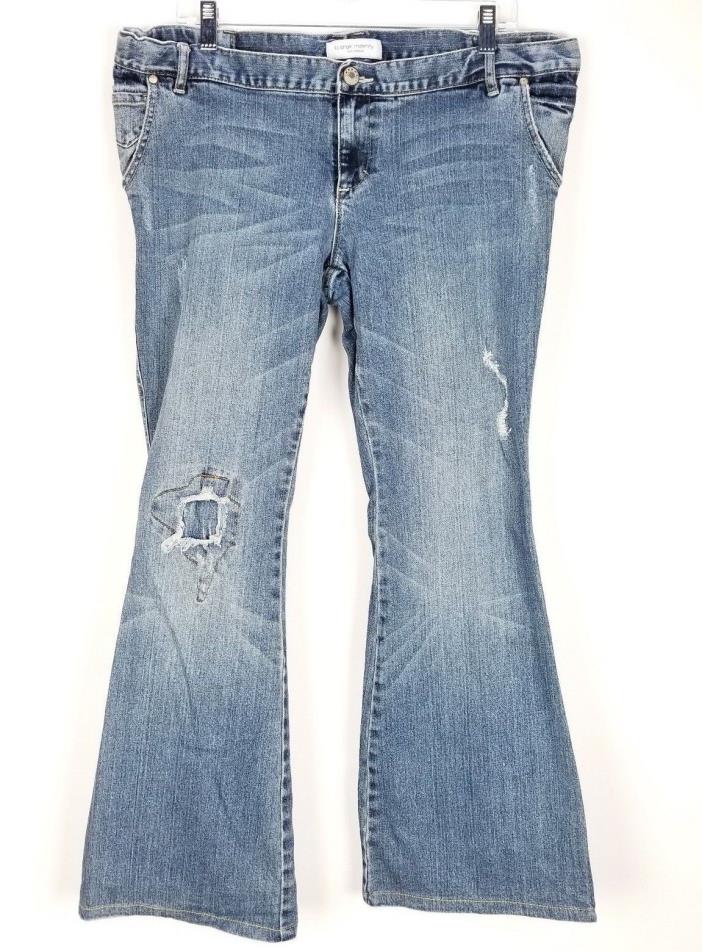 Liz Lange Maternity For Target Womens Jeans Size 10 Distressed Pocket Flaps