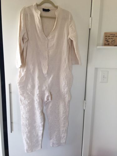 Hatch Maternity The Taylor Jumper Jumpsuit One Size Medium Small Cream
