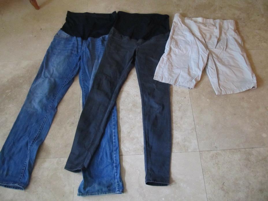 Lot, 3 size 10 maternity jeans, shorts, Old Navy, Liz Lange