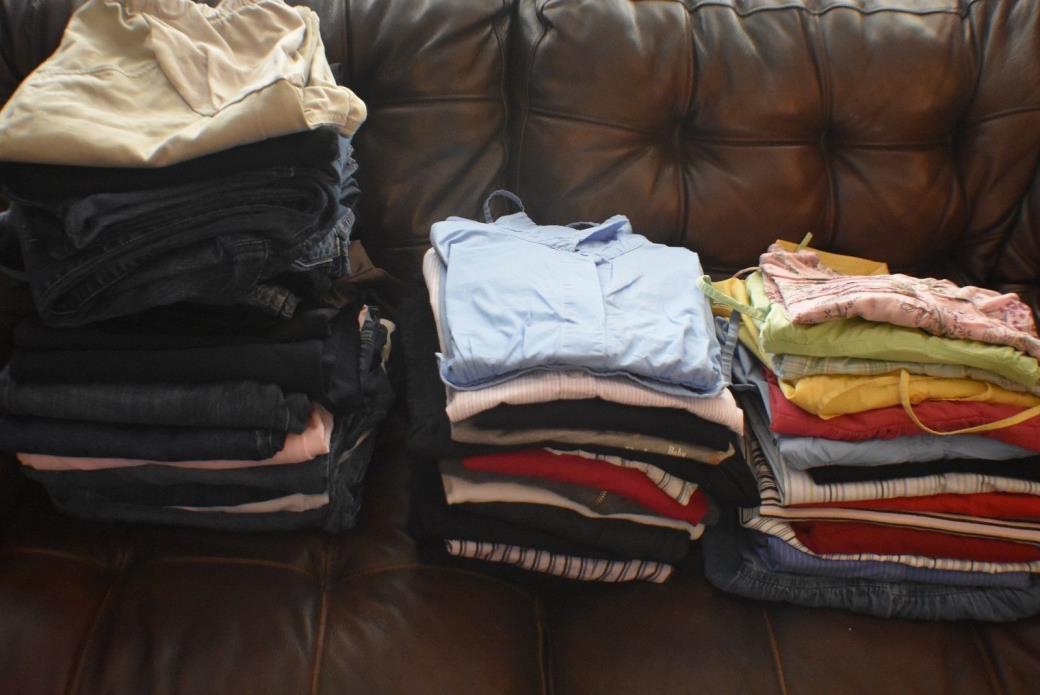 LOT OF 46 MATERNITY CLOTHES LARGE Summer Fall Winter