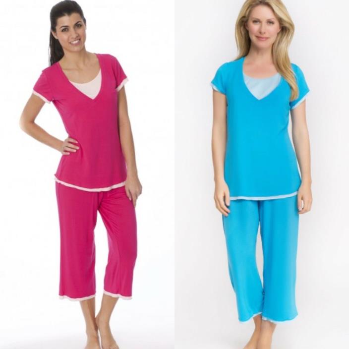 La Leche League International 2pc Nursing Pajama Set size Large ~ Choose Color!
