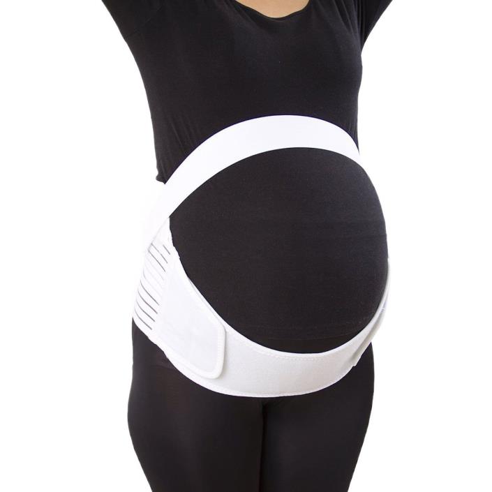 Hip Mall Maternity Support Belt Pregnancy Back Belly Girdle Band White Size XXL