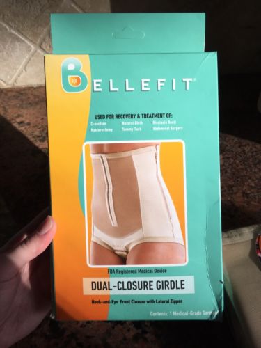 Bellefit Dual-Closure Corset w/Hooks & Side Zipper, Medical-Grade, C-Section XL