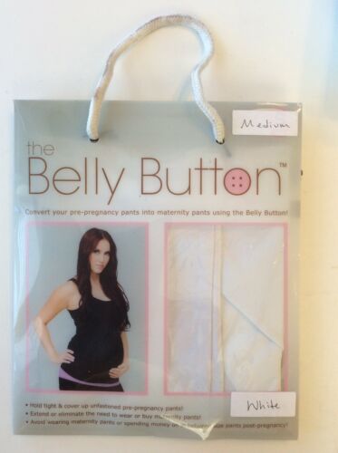 The Belly Button Body Band White Medium Maternity Converts Pre-Pregnancy Pants
