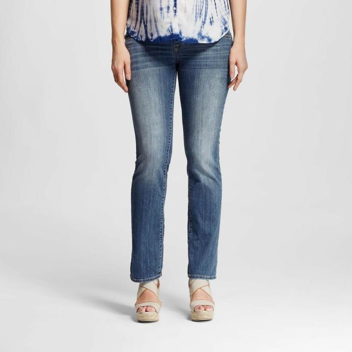 LIZ LANGE MATERNITY - Under The Belly Denim Blue Jeans - MEDIUM Wash14