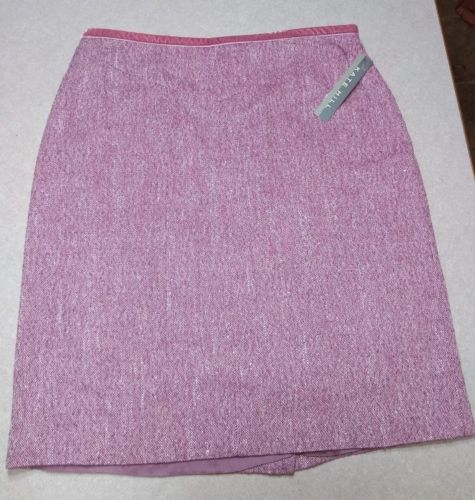 Kate Hill Womens Skirt Size 12 Wool Blend Pink A Line Pencil Knee Length 90317