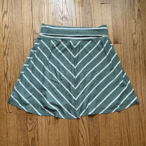 NWOT Old Navy Maternity Knit Skirt - Small - Sage Green White Stripe