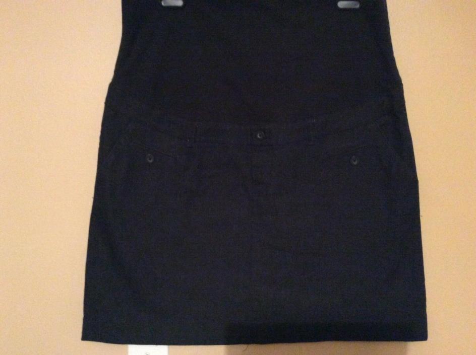 Maternity Thyme Jeans Denim Skirt Dark Black Size L