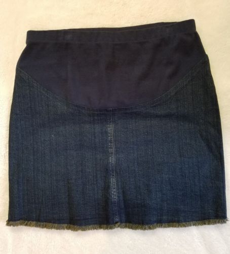 Denim Maternity Skirt Small New Additions Elastic Waist Panel