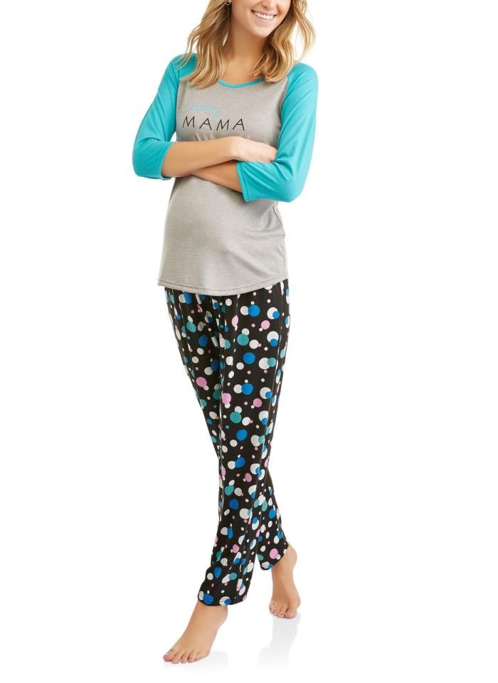 Chili Peppers Maternity Graphic Baby Mama Shirt With Pants Shorts Pajama Set XXL