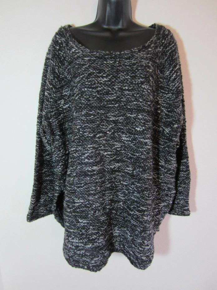 Jessica Simpson Maternity Sweater 1X Black Marl LS Long Sleeve Womens NEW k