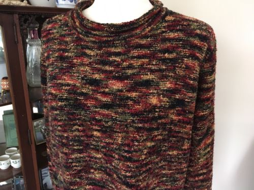 Duo Maternity Sweater  Knit Long Sleeve Cozy Top SZ L Large Multi Color