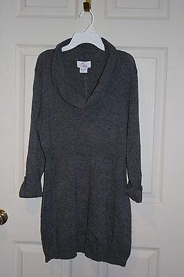 New Oh Baby by Motherhood maternity gray cowl neck sweater Large L 12-14