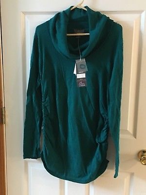 New Oh Baby by Motherhood maternity blue/green teal sweater Large L 12-14