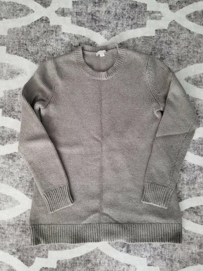Gap women's maternity sweater gray metallic crew neck small XS