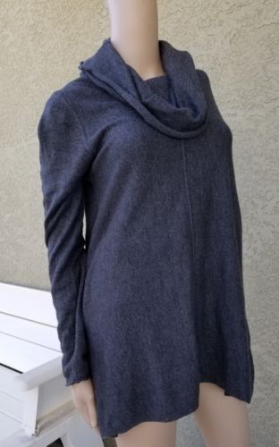 Motherhood Maternity Light Weight Cowl Neck Sweater LRG dark grey flare top