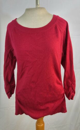 Metaphor Sweater Women's Maternity Red 3/4 Sleeve