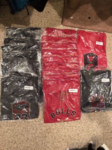 21 NBA Wholesale Resale Women's Sports Shirts Bulls Pelicans Raptors Lot Bulk