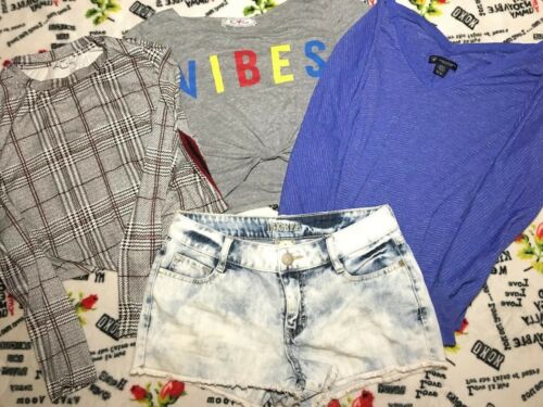 Womens Juniors Mixed Clothing Lot, Sm /M Tops, Size 9 Shorts, American Eagle