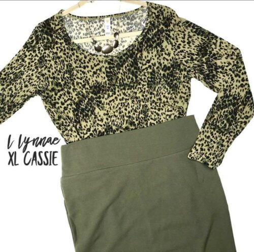 LuLaRoe Cassie Outfit. XL Cassie and Large Leopard Lynnae. NWT. Unicorn Outfit!