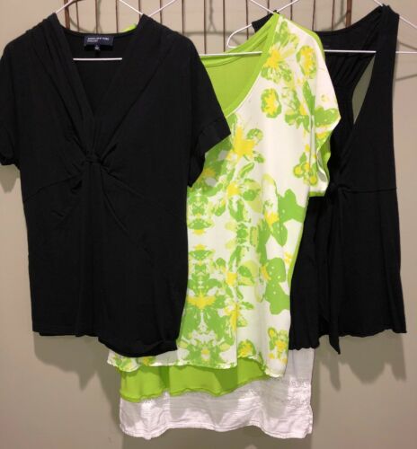 Mixed Lot Black Green Tops White Cotton Skirt Women’s L 12-14