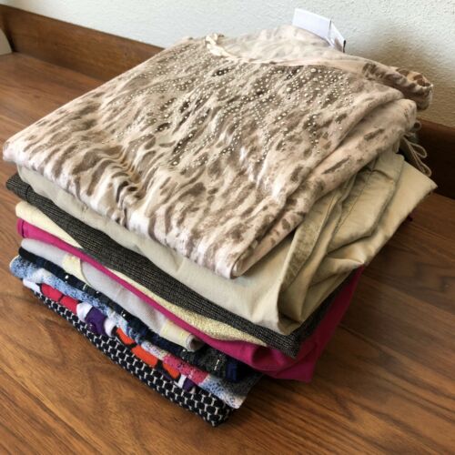 10 Piece Mixed Womens Reseller LOT Tops Skirts Shorts J Crew CAbi Ann Taylor Etc