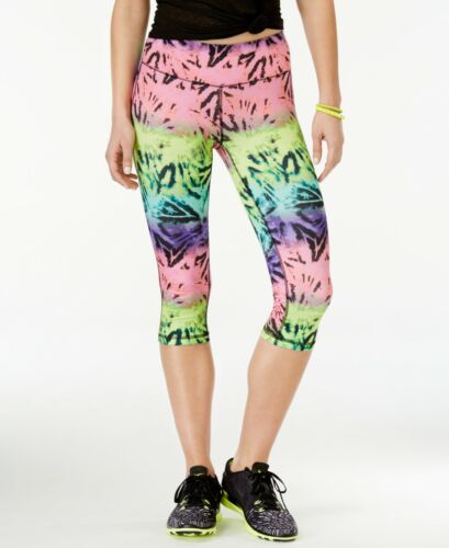 Material Girl Active Juniors’ Printed Cropped Leggings, SIZE MEDIUM