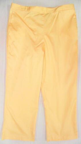 Alfred Dunner Short Misses Womens Stretch Casual Pants SZ 18 Butter Solid Sale