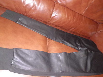 NWT $1175 VINCE Stretch Leather lambskin Slim Pant/leggings in BLACK SZ XS