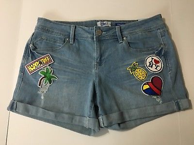 YMI Rip & Tear Shorts For Women's/Teen,Size 9, Blue, Decoratios, New With Tags.C