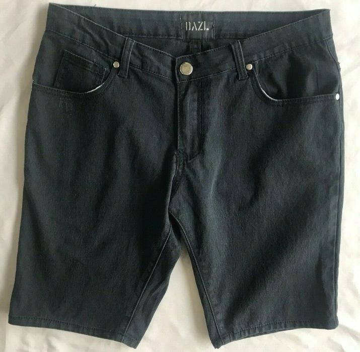Dazl Womens Shorts Denim Jeans Bermuda Cotton Blend Stretch Black Size 14