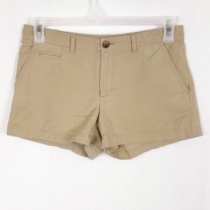 Gap Womens Sz 0 Reg Iconic Khaki Flat Front Button Pockets Summer Chino Shorts