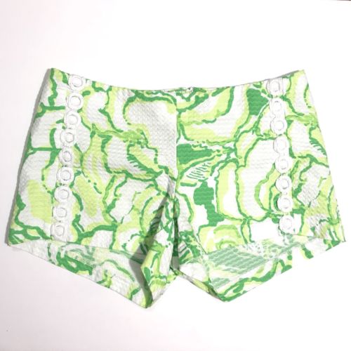 Lilly Pulitzer Women's Liza Resort Green/White Casual Shorts Size 0