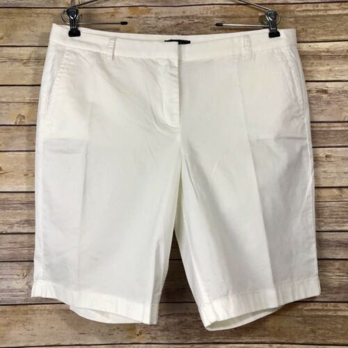 J Crew Women Bermuda Shorts Size 12 White  Stretch  pockets