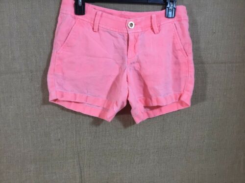 Lilly Pulitzer The Calla Shorts Peachy Pink Size 0 5” Inseam Linen Short