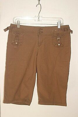 ARIZONA Jeans Co. ~ Brown Stretchy Cotton Shorts Sz 9 *VERY GOOD COND.