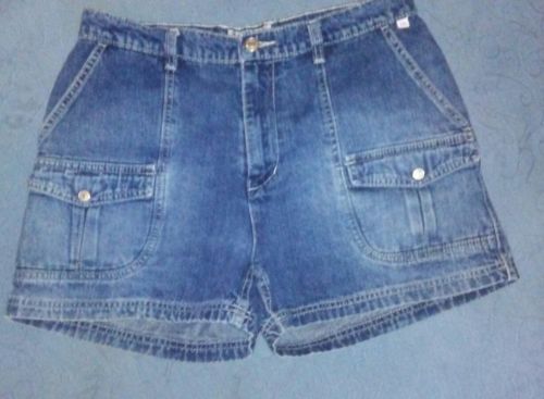 Gasoline high waisted 5 pocket vintage  dark wash 90's denim jean shorts 11/12