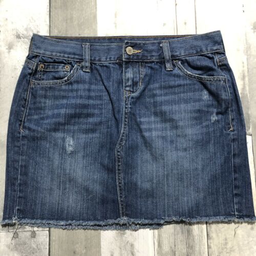 Old Navy Womens Size 2 Raw Hem Distressed Denim Skirt