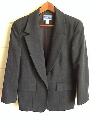 Wms. PENDLETON Classic Wool Jacket Blazer Sz. 8 Charcoal Gray - EUC!