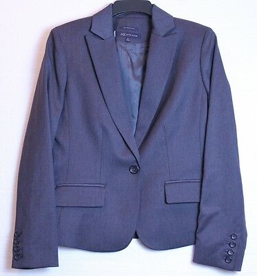 Anne Klein Stretch Blue 1 Button Dress Jacket Size 6