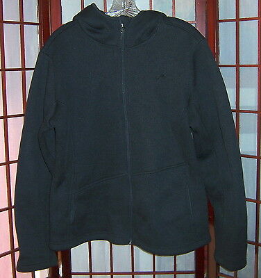 VERTICAL 9 XL Zipper HOODED Fleece Lined CHARCOAL GRAY / BLACK Polyester Jacket