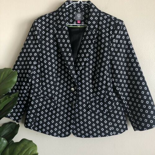 Women’s Vince Camuto Black And Whote Blazer Size 14