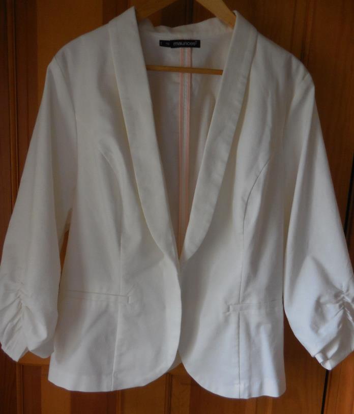 Woman's professional wear white blazer, Maurice's size 1