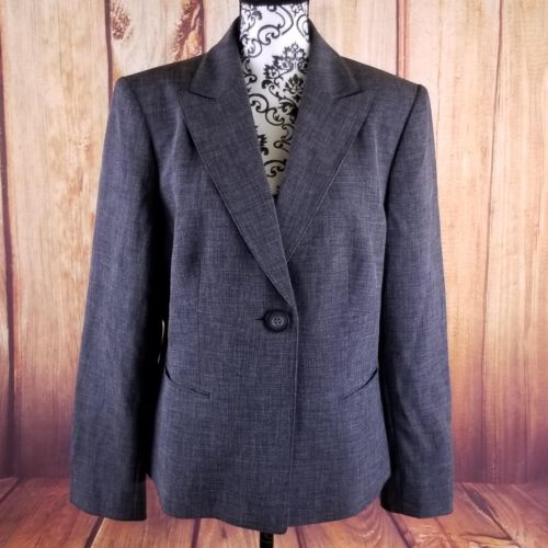 Joneswear Charcoal Gray Single Button Suit Size 16 A29