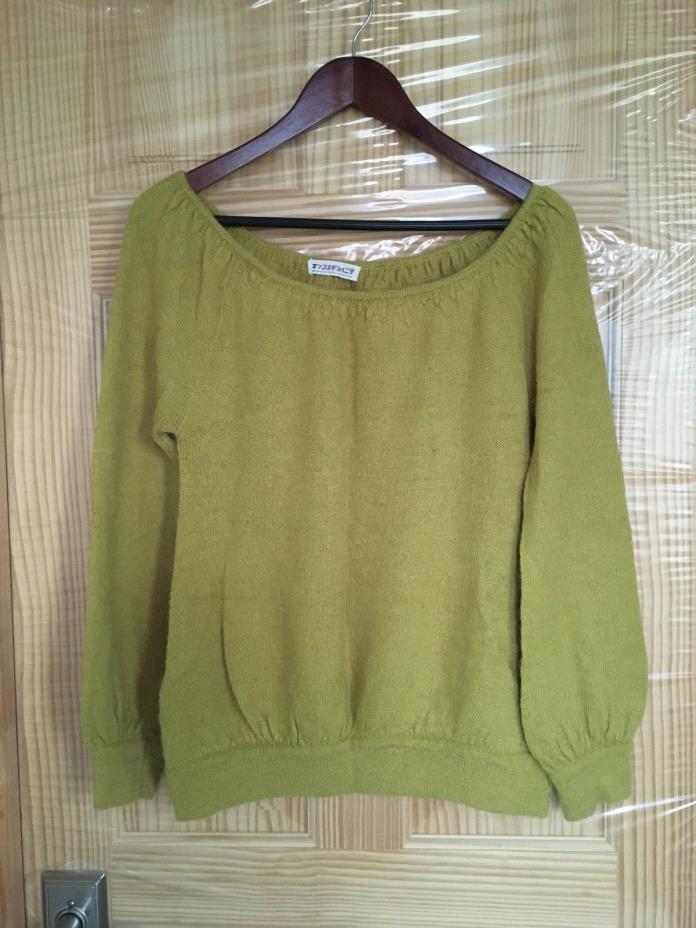 Womens Sweater Mustard Earth Color by Japanese brand Size M Alpaca blend