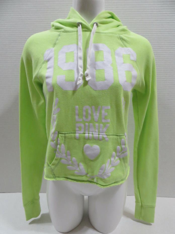 Victoria's Secret PINK hoodie XS pullover graphic 1986 Love bright pocket 2011